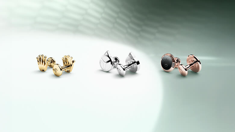 Rolex 'Crown,' 'Hand,' and 'Fluted' cufflinks