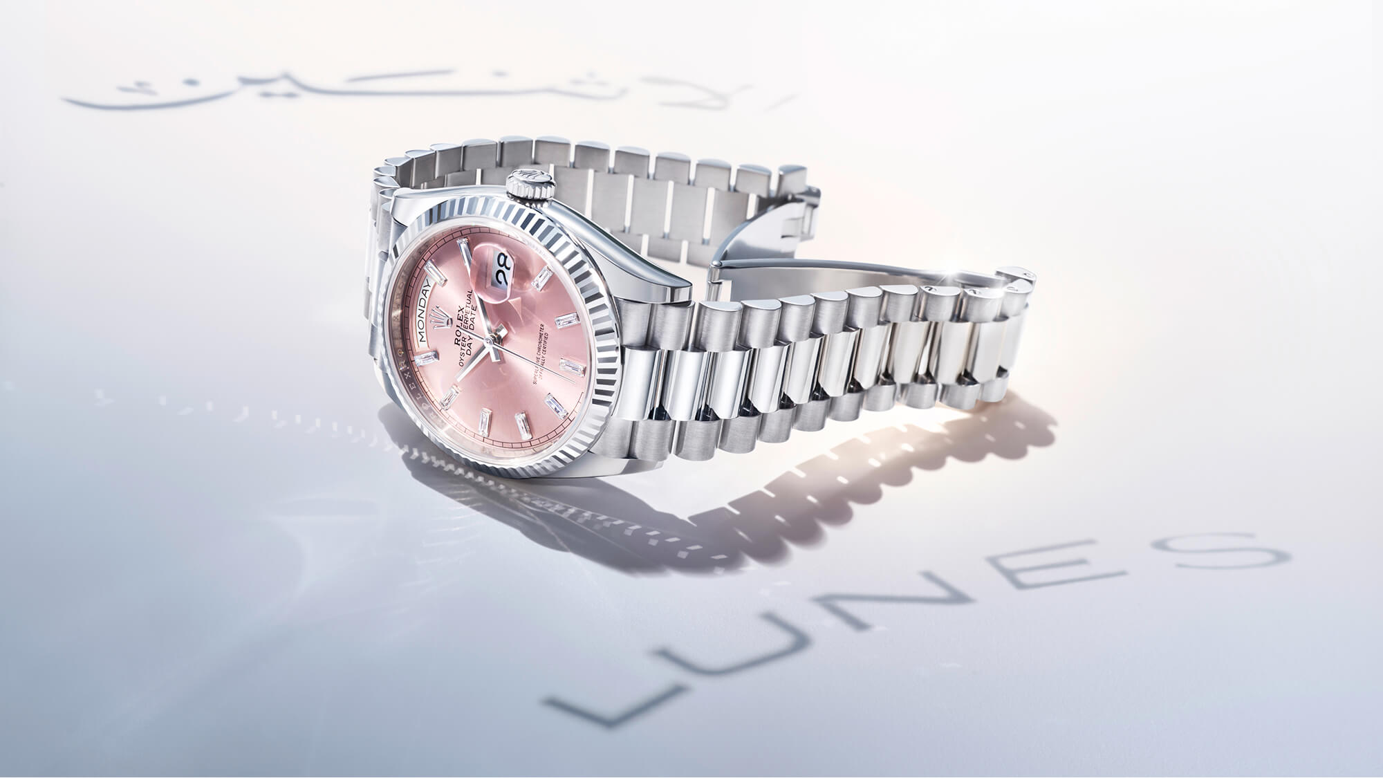 Day-Date Rolex with pink dial